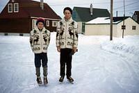 Jim & Joe Schiller on backyard rink 40 Frontenac